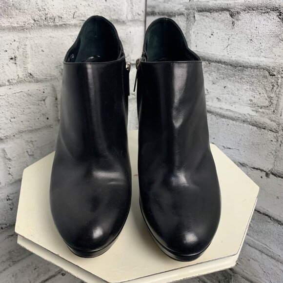 Dior Black Leather Bootie Platform Stiletto Ankle Short Boots - Picture 3 of 14